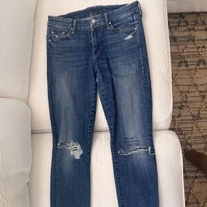 Mother Cropped Skinny Jeans